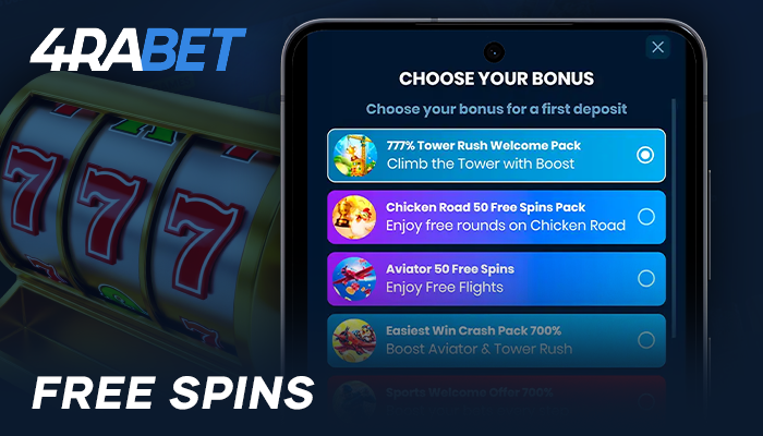 Getting Free Spins for Slot Games on 4Rabet